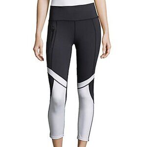 Nanette Lepore Black & White Colorblock Leggings - Size Medium